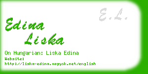 edina liska business card